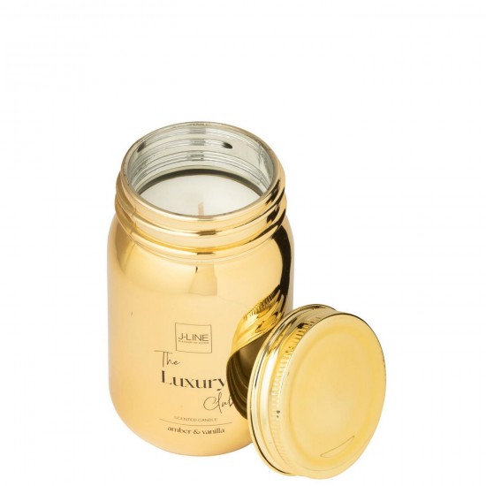 Jline Duftkerze Einmachglas Glas Goldfarben 69S aroma kerzen.