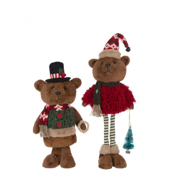 Jline Bär Teleskopisch Winterkleidung Polyester Mehrfarbig Sortiert 2 Bären.