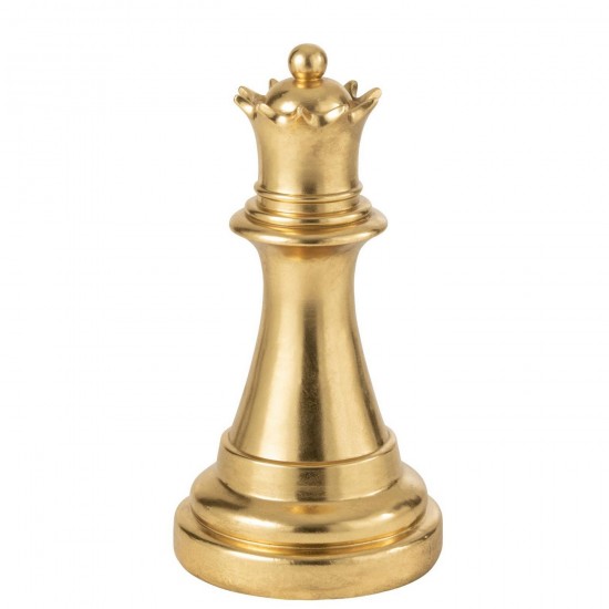 Jline Schachfigur Königin Polyresin Goldfarben Schachfiguren.