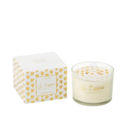 Jline Duftkerze Je T Aime Wachs Goldfarben Small aroma kerzen.