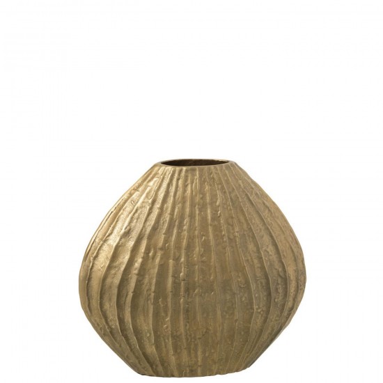 J Line Vase Oval Aluminium Gold Colored large vases Tall vases High vases.