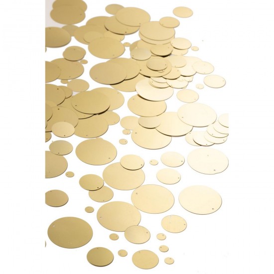 Jline Paket Von 1000 Sequin Rund Pvc Goldfarben glitzern.