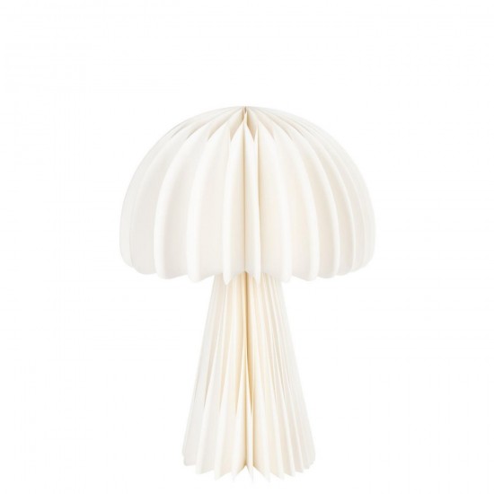 J Line Lamp Shade Mushroom Foldable Paper Off White objects.