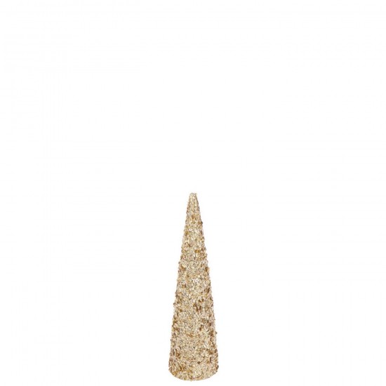 J Line Cone Sequins Foam Gold Colored Medium christmas.