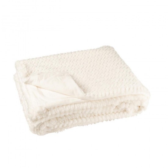 J Line Coperta Poliestere Bianco Funda Poliéster Blanco.