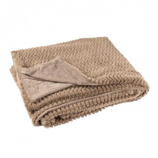 J Line Coperta Poliestere Taupe Funda Poliéster Topo.
