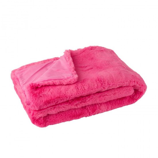J Line Coperta Cutie Poliestere Rosa Fluo Funda Cutie Poliéster Rosa Fluorescente.