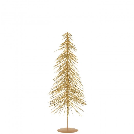 J Line Christmas Tree Glitters Plastic Gold Colored Medium x mas christmas trees on foot.