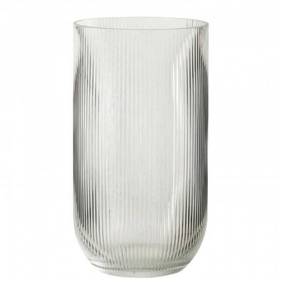 Jline Vase Gestreift Glas Transparent Large vases.