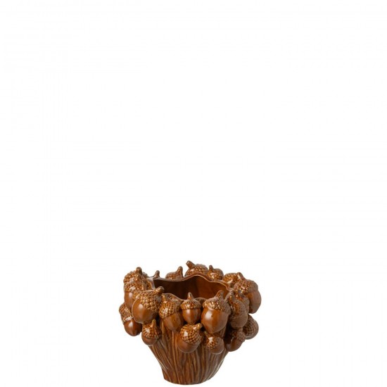 J Line Vase Karpo Irregular Stoneware Brown Small large vases Tall vases High vases.