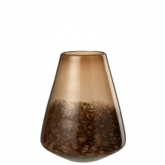 J Line Vase Cone Glass Dark Brown Small large vases Tall vases High vases.