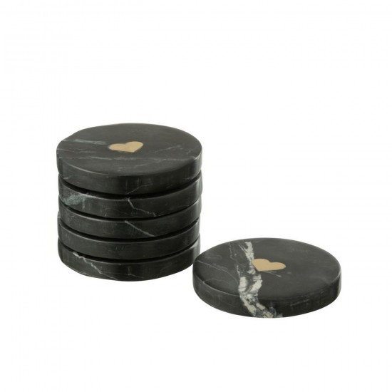 J Line 59199 Kitchen Accessories Servizio Decoration box of 6 coasters Tabletop Glasonderzetters Online Webshop Online Online .
