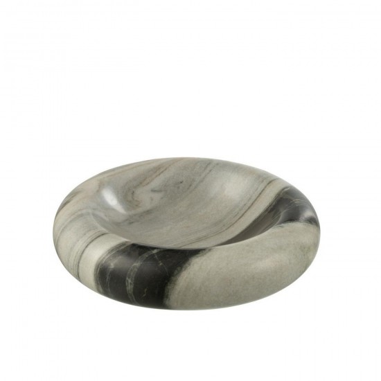 J Line Serving Bowl Marble Black Light Grey Medium bowls round dish.