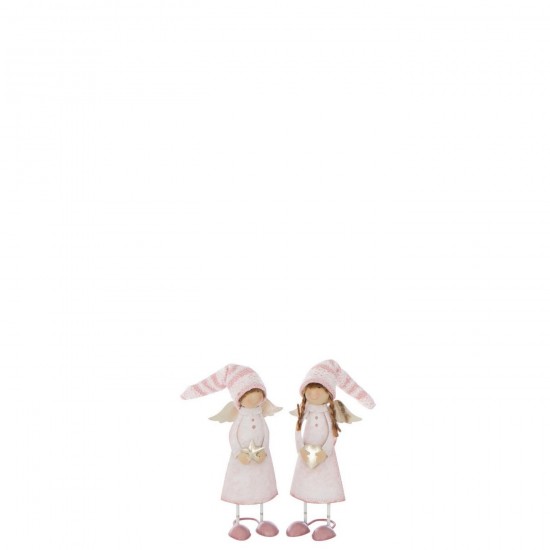 J Line Angel Heart Star Metal Light Pink Gold Colored Small Assortment Of 2.