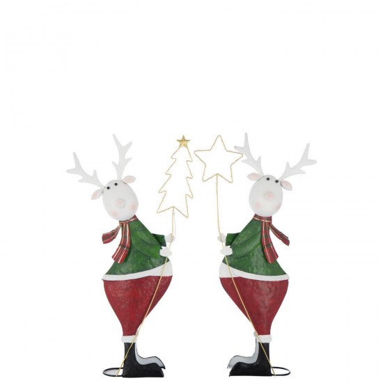 Jline Reno Led Estrella Árbol Metal Multicolor Large Surtido De 2.