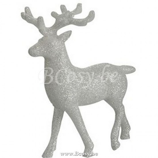 J Line Jline Hanger Reindeer Glitter Plastic White pendants