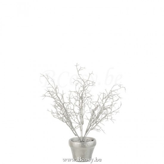 J Line Jline Tree In Pot Glitter Plastic Silver x mas christmas trees on foot