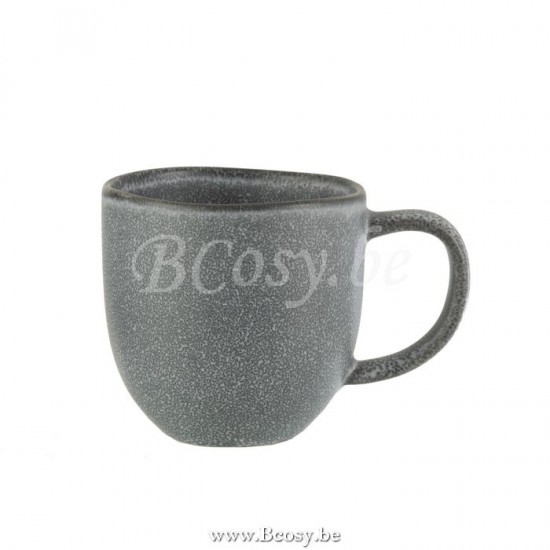 J Line Jline Mug Louise Ceramic Grey coffeecups and saucer