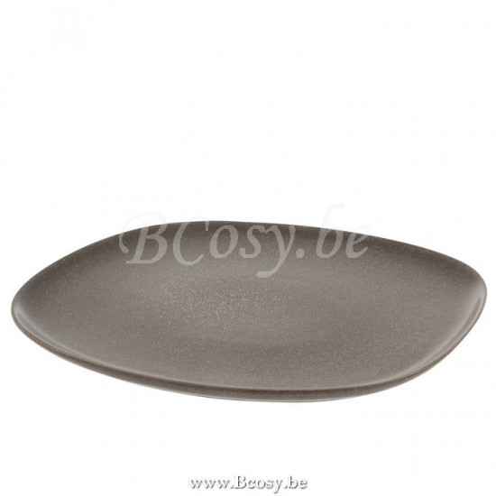 J Line Jline Bord Louise Keramiek Bruin Large