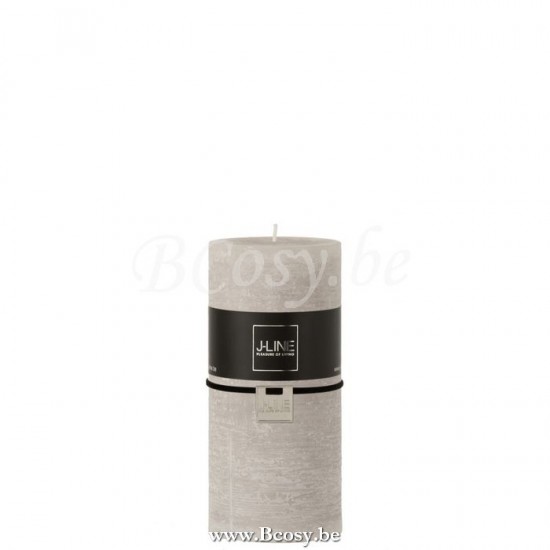 J Line Jline Cylinder Candle Light Grey L70H cylindric candles