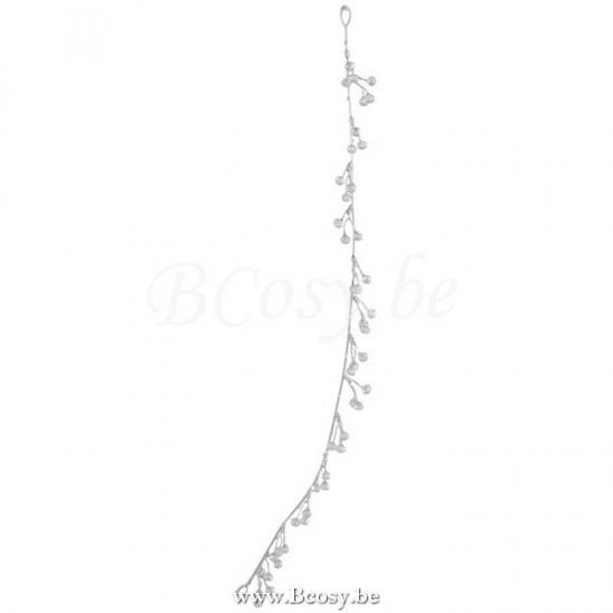 J Line Jline Girlande Perlen Kunststoff Transparent Silber gewinde