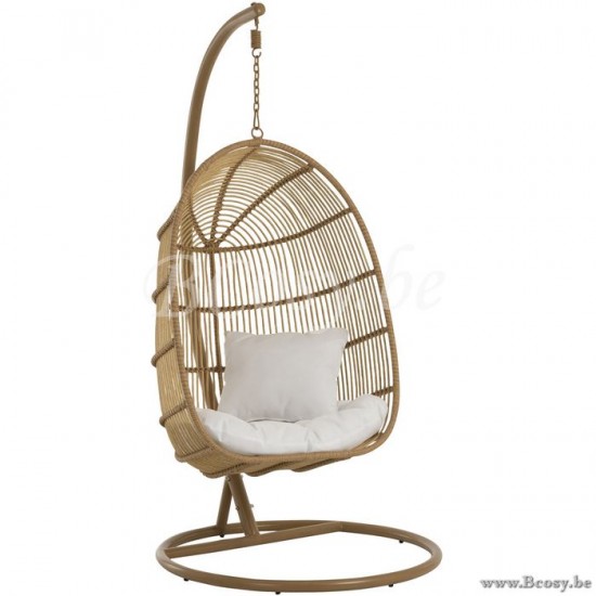 J Line Jline Sedia Da Appendere Ovale Acciaio Naturale Silla Colgante Ovalo Acero Natural