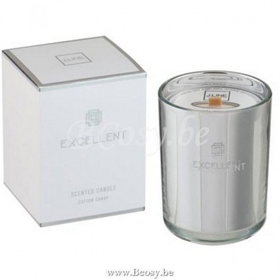J Line Jline Duftkerze Excellent Cotton Candy Silber Small 50 Stunden aroma kerzen