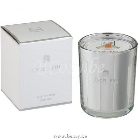 J Line Jline Duftkerze Excellent Cotton Candy Silber Medium 80 Stunden aroma kerzen