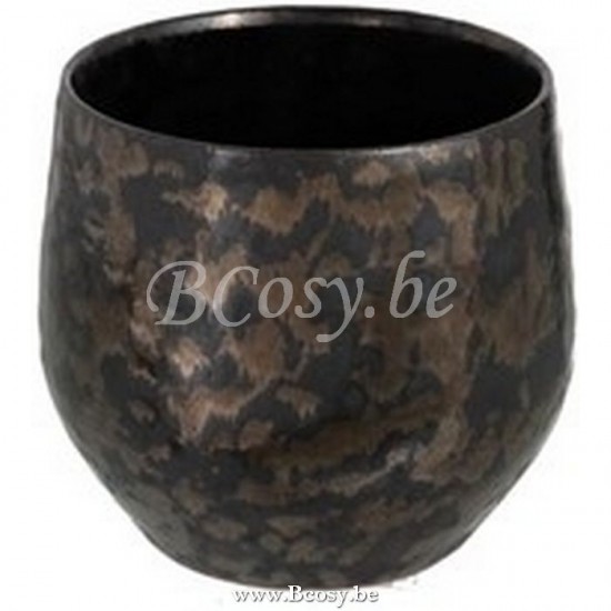 J Line Jline Flower Pot Antique Smokey Ceramic Black Small flowerpots