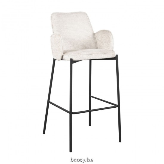 LABEL51 Barkruk Joni Creme Elegance Hoog.