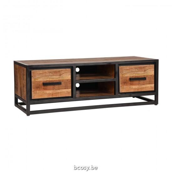 LABEL51 TV cabinet Tampa Rough Mango wood.