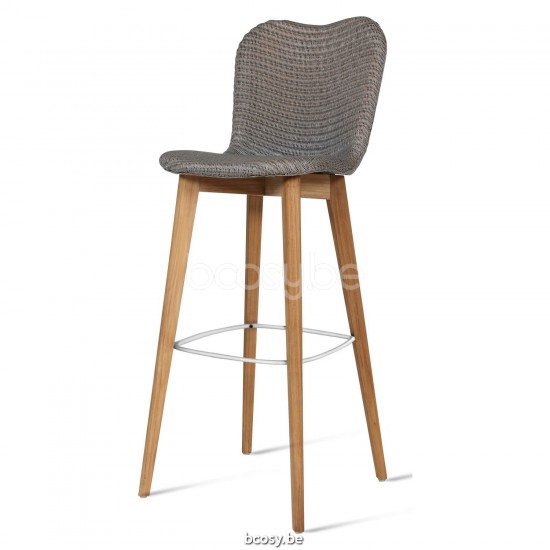 Vincent Sheppard Lily chaises tabourets de bar cadre en Bois Chêne naturel Lloyd Loom Nacré.