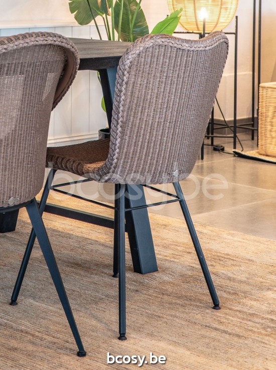 Vincent Sheppard Lily stoelen eetkamerstoelen eethoekstoelen eettafelstoelen eetstoelen Zwart Gepoedercoat Stalen A frame Kop