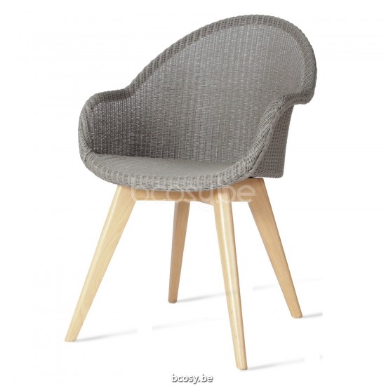 Vincent Sheppard Avril armstoelen Natuur eiken Hout frame Kwartsgrijs Lloyd Loom.