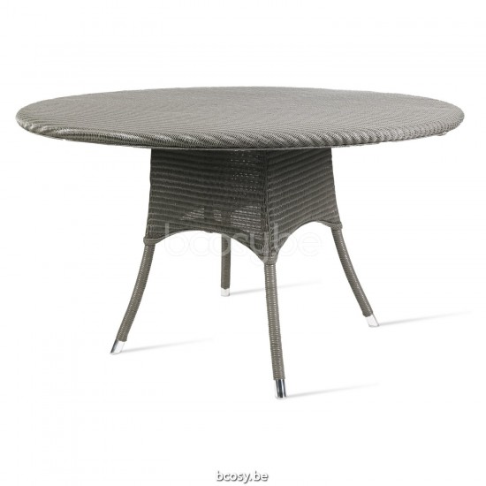 Vincent Sheppard Nimes tables de jardin Dia 130 Lloyd Loom Oyster.