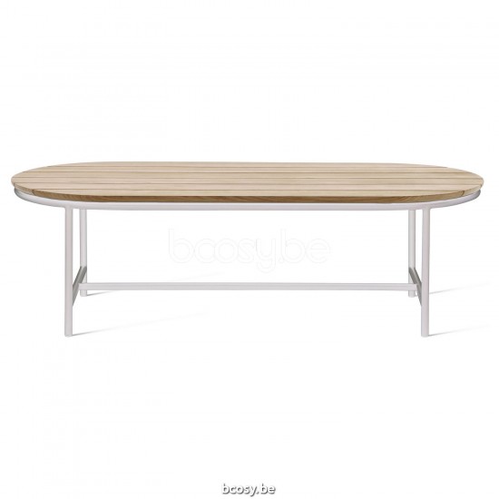 Vincent Sheppard Wicked tuinsalontafels bijzettafels koffietafels voor buiten terras Wit Aluminium frame 123x55.