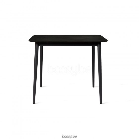 Vincent Sheppard Max tables de jardin cadre en Aluminium Noir Teak Top 90x90.