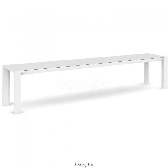 Diphano Metris Gartenbank 226x39 Aluminium Weiß Gestell.