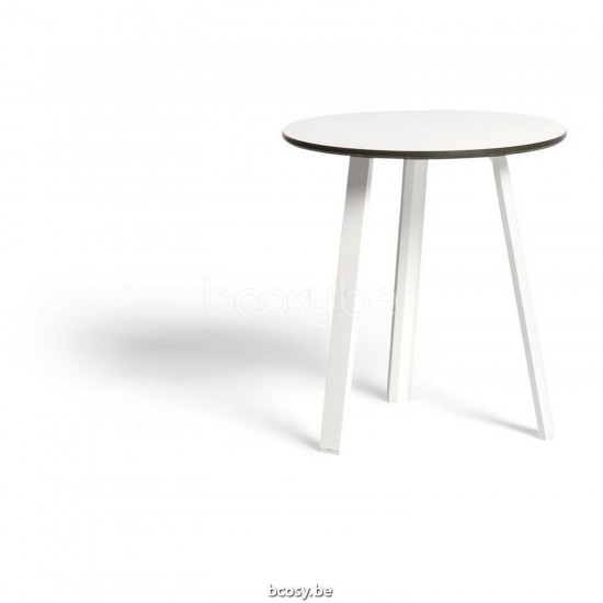 Diphano Easy-Fit side table elite B 42xR (44h) Aluminium White Frame Top Trespa White 13 mm.