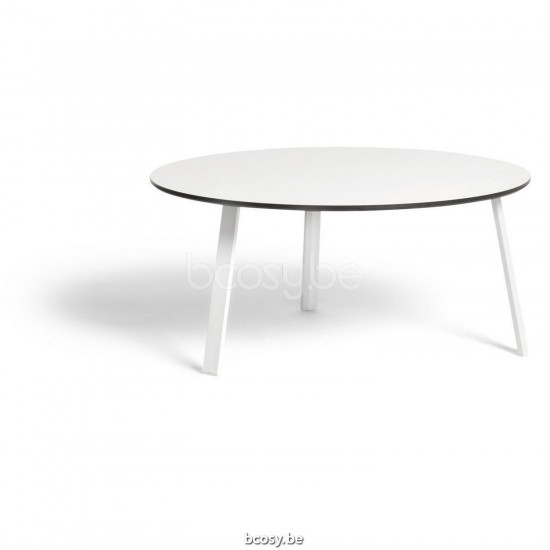Diphano Easy-Fit side table elite S 80xR (36h) Aluminium White Frame Top Trespa White 13 mm.