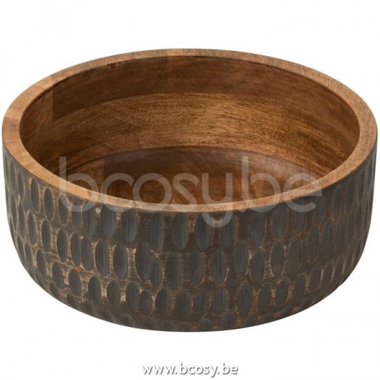 J Line Jline Schüssel Mangoholz Braun Schwarz Large schuesseln