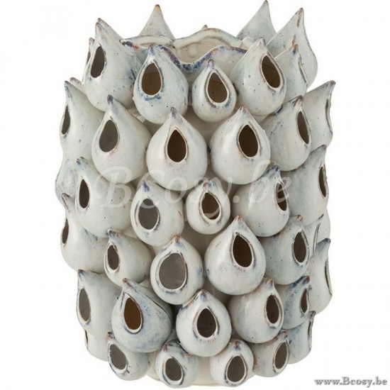 J Line Jline Vase Anemone Hoch Keramik Blau vases