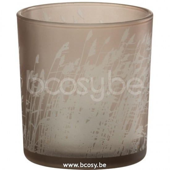 J Line Jline Porta T Light Erba Vetro Beige Small Fotosforo Hierba Cristal Beige Small