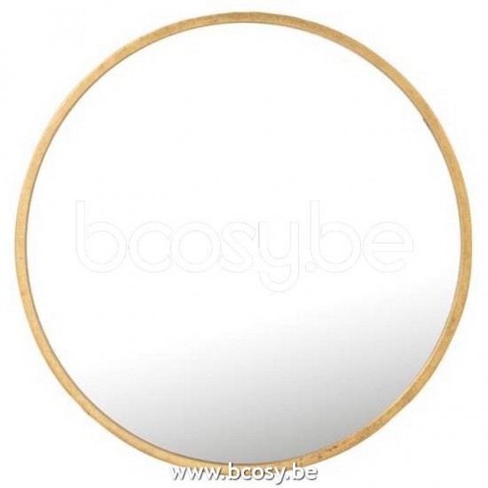 J Line Jline Specchio Mona Rotondo Metallo Vetro Oro Medium Espejo Mona Redondo Hierro Cristal Oro Medium