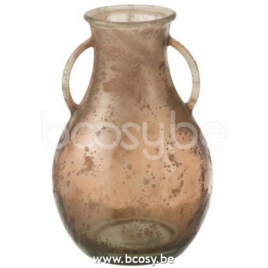 J Line Jline Vase Flasche 2 Henkel Glas Alt Rosa vases