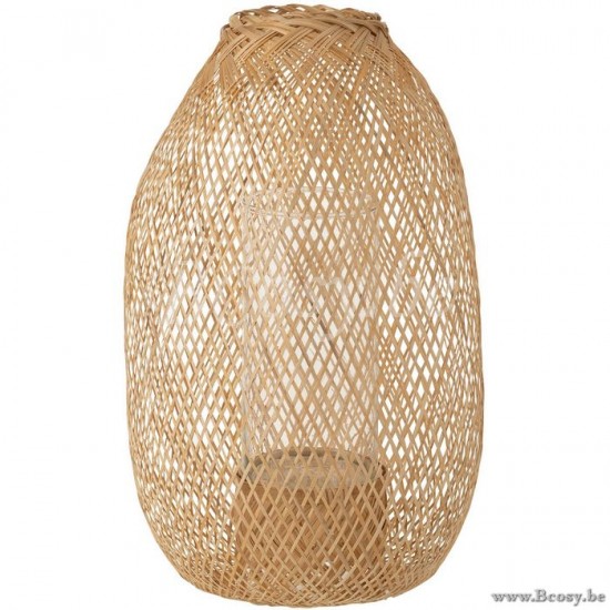 J Line Jline Lanterna Nocciolo Bambu Naturale Small Farol Hazel Bambú Natural Small