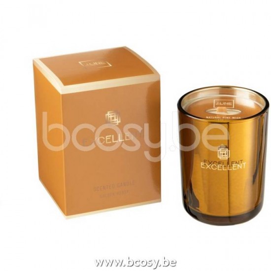 J Line Jline Duftkerze Excellent Golden Honey Ocker Small 50 Stunden aroma kerzen