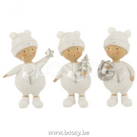 J Line Jline Kind Winter Poly Weiß Silber Small 3 Sortiert winterkinder