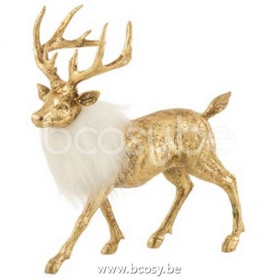 J Line Jline Rentier Poly Gold Weiß Medium rentiere