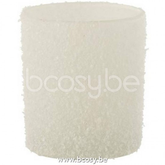 J Line Jline Portacandele Innevato Vetro Bianco Small Fotosforo Nevado Cristal Blanco Small